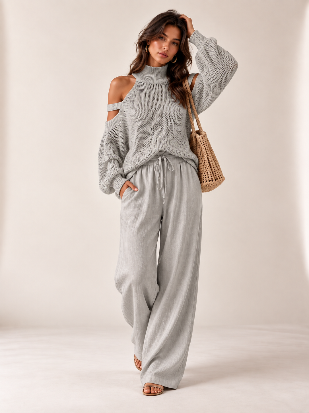 Conjunto de Punto y Lino Emilia