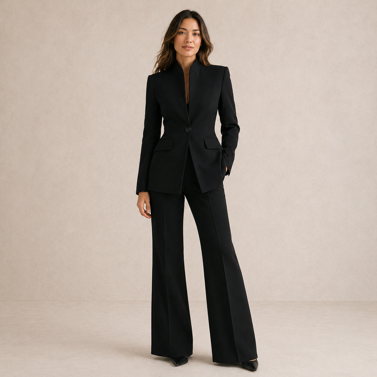 Vessalia | Blazer y Pantalón de Pierna Ancha